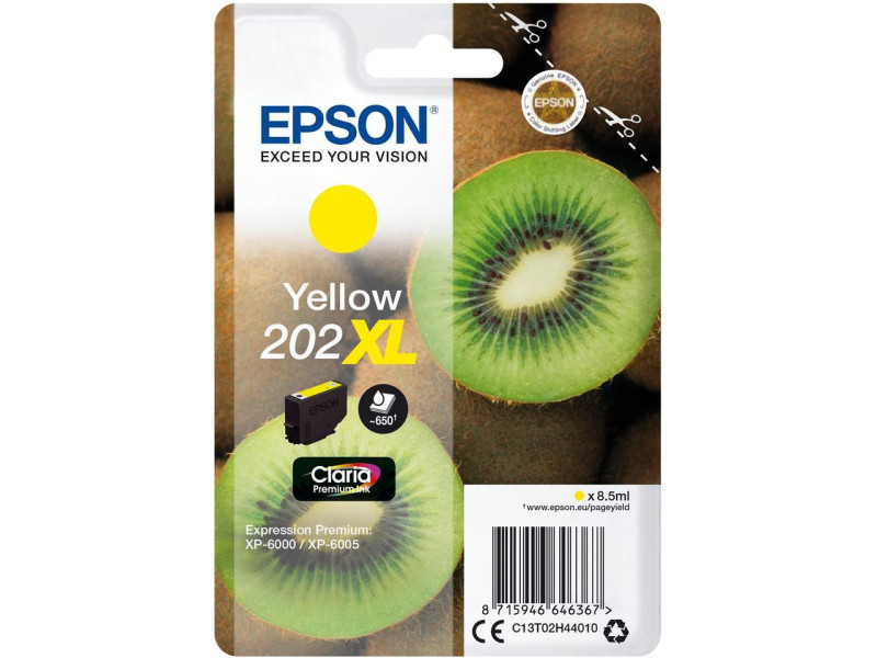 Cartouche Jet d'encre EPSON Jaune C13T02H44020