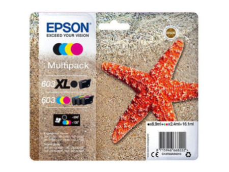 PACK4CART 603XL/STD STARFISHsx 500 PAGES XP-21S/31S/41S WF2830/2835/2850DWF C13T03A94010
