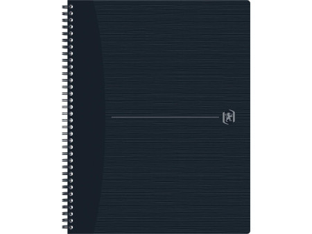 Oxford Cahier à spirales Origins, A4, quadrillé, noir