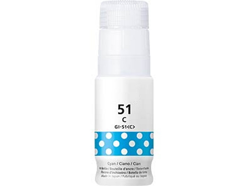 Bouteille d'encre compatible CANON GI51C Cyan 4546C001