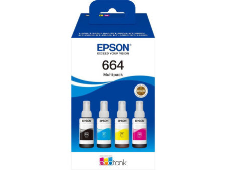 PACK 4 cartouches Epson ECOTANK CMYN ET-2500 4x70ML C13T664640