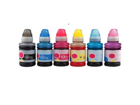 Compatible Epson 673 - lot de 6 Bouteilles K/C/M/Y/C/LM - 70ml