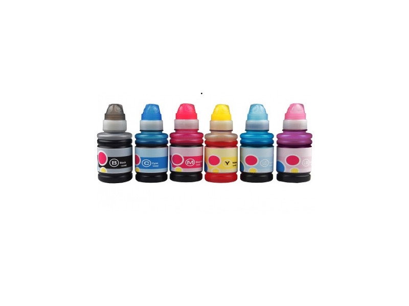 Compatible Epson 673 - lot de 6 Bouteilles K/C/M/Y/C/LM - 70ml