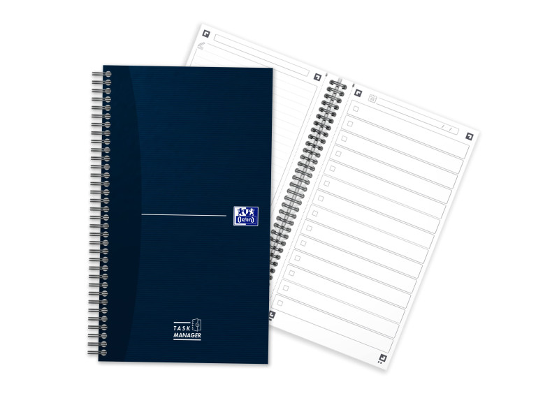 Oxford Office Essentials TaskManager, 141 x 246 mm, bleu