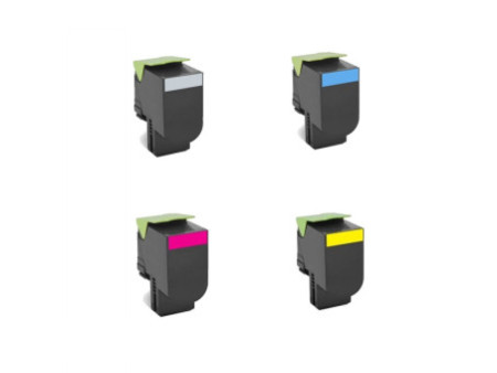 Lot de 4 toners compatibles Lexmark CS310/CS410/CS510