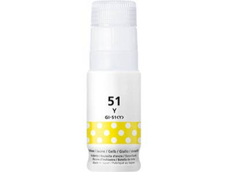 Bouteille d'encre compatible CANON GI51Y Jaune 4548C001