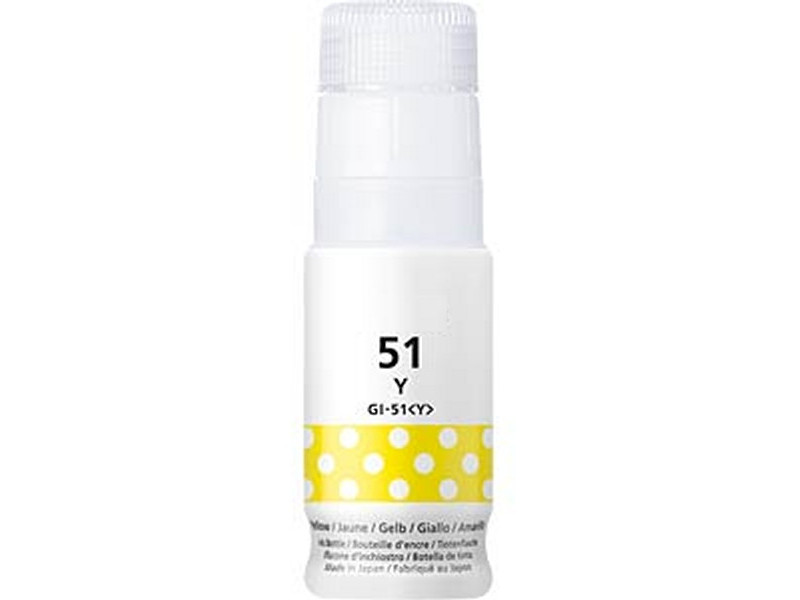 Bouteille d'encre compatible CANON GI51Y Jaune 4548C001