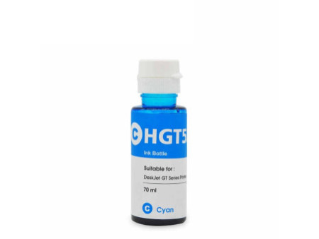 Bouteille d'encre COMPATIBLE HP GT52 M0H54AE - Cyan