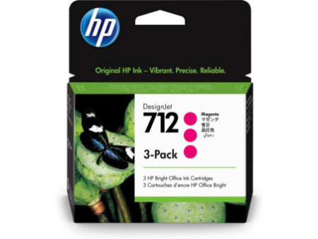 Cartouche Jet d'encre HP 712 Magenta (*3) 3ED78A