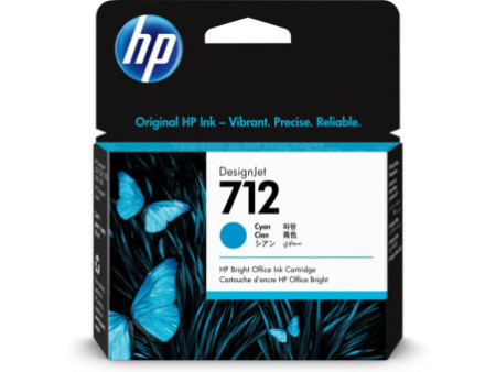 Cartouche Jet d'encre HP 712 Cyan 3ED67A