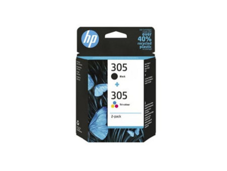 Cartouche Jet d'encre HP 305 (1 Noir + 3 Couleur) (*2) 6ZD17AE