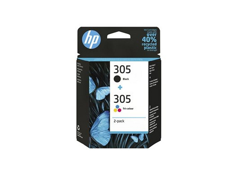 Cartouche Jet d'encre HP 305 (1 Noir + 3 Couleur) (*2) 6ZD17AE
