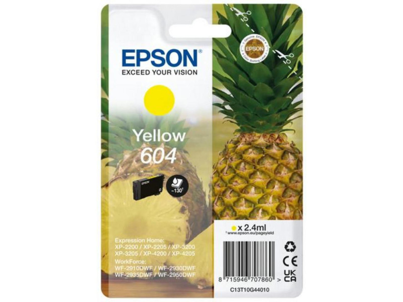 Cartouche Jet d'encre EPSON n° 604 Jaune C13T10G44010