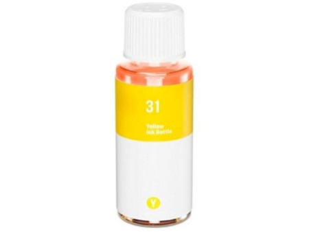 Bouteille d'encre compatible HP N°31 Jaune - 1VU28AE