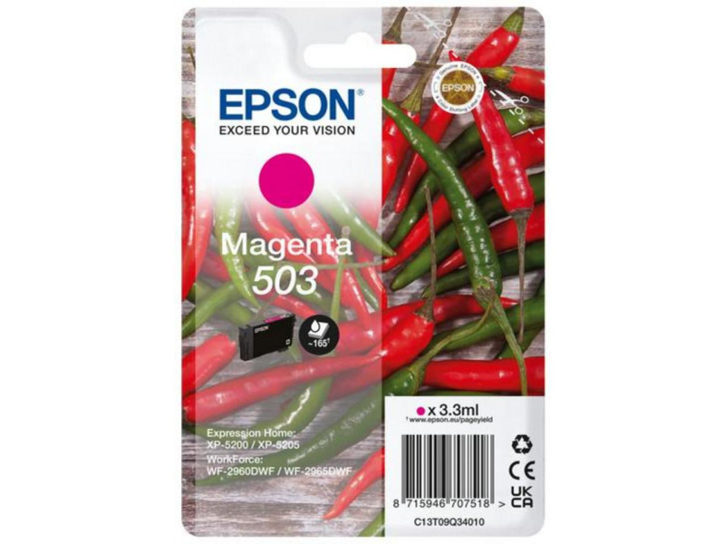 Cartouche Jet d'encre EPSON n° 503 Magenta C13T09Q34010