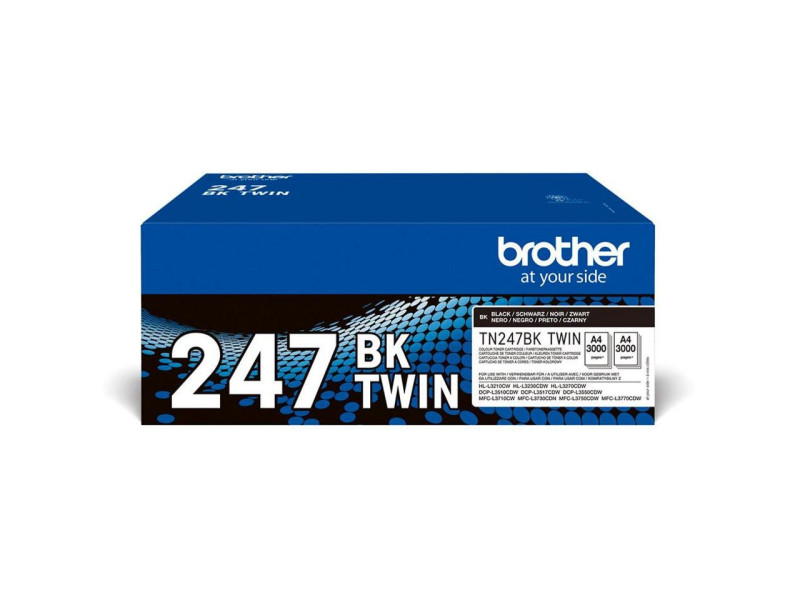 Toner Laser BROTHER TN247BKTW Noir (*2) TN2420BKTW