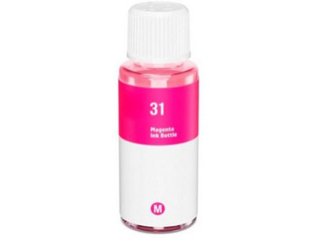 Bouteille d'encre compatible HP N°31 Magenta - 1VU27AE