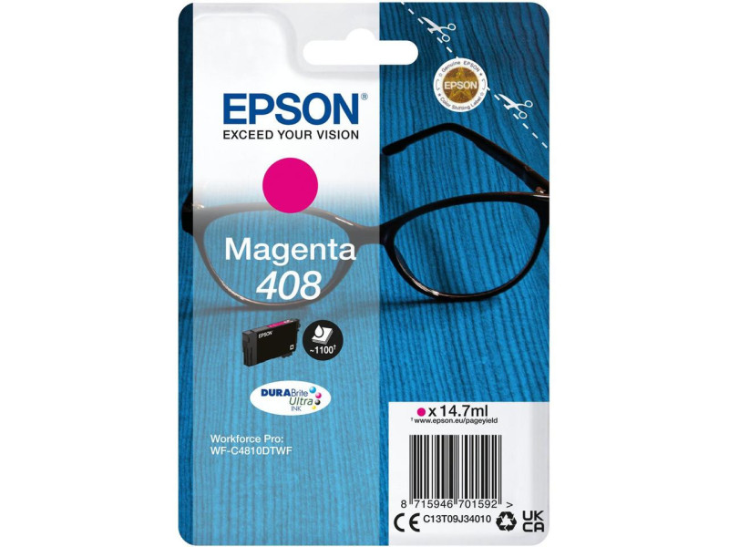 Cartouche Jet d'encre EPSON N°408 Magenta C13T09J34010