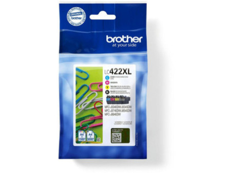 Cartouche Jet d'encre BROTHER (1 Noir + 1 Cyan + 1 Magenta + 1 Jaune) (*4) LC422XLVAL