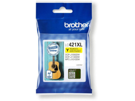 Cartouche Jet d'encre BROTHER Jaune LC421XLY