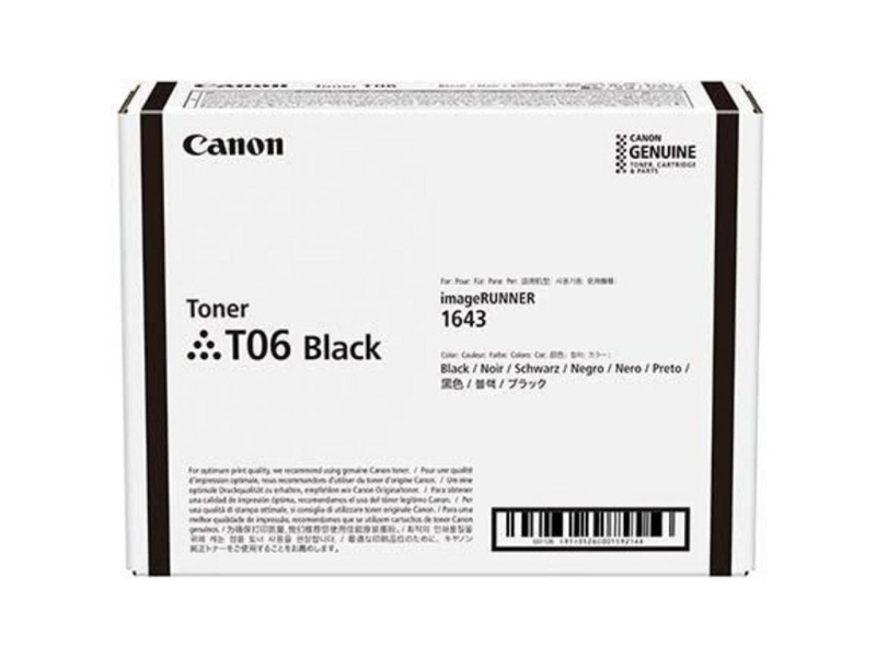 TONER CANON T06BK IR1643 20500 P - NOIR 3526C002