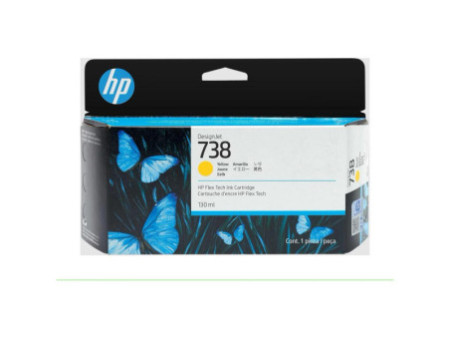 Cartouche Jet d'encre Jaune HP N°738 498N7A