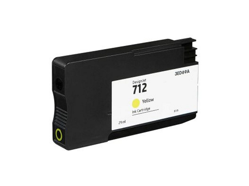 Cartouche compatible HP 712 3ED69A - Jaune - 29ml
