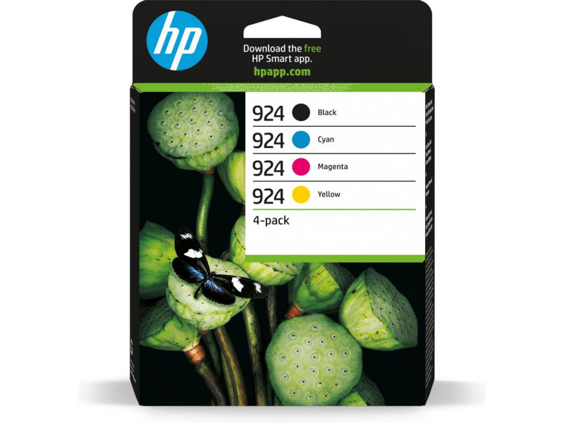 Multipack 4 cartouches HP 924  BK/C/M/Y - 6C3Z1NE