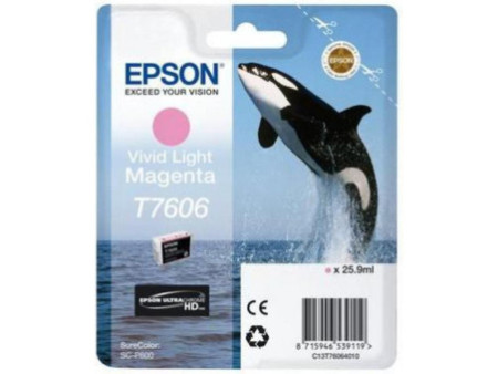 Bouteille d'encre Magenta Clair EPSON N°T7606 C13T76064N10