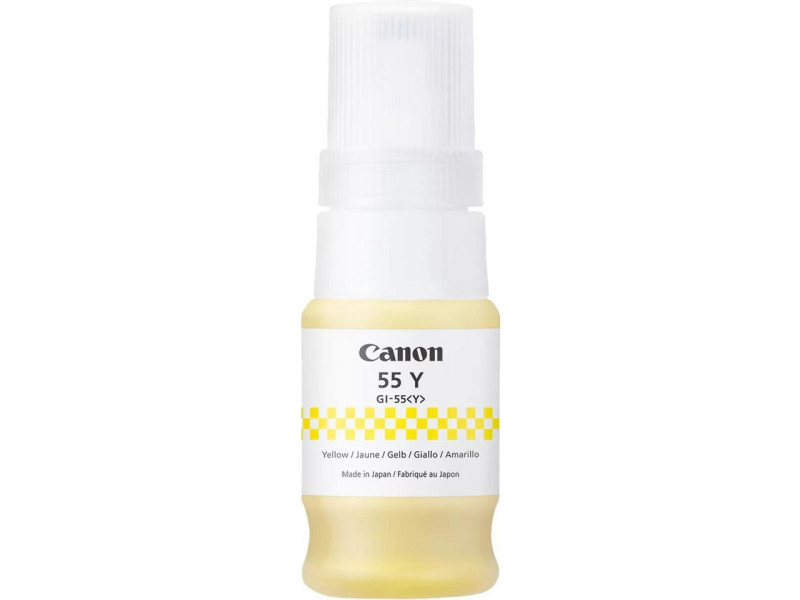 Bouteille d'encre Jaune CANON N° 55 6291C001
