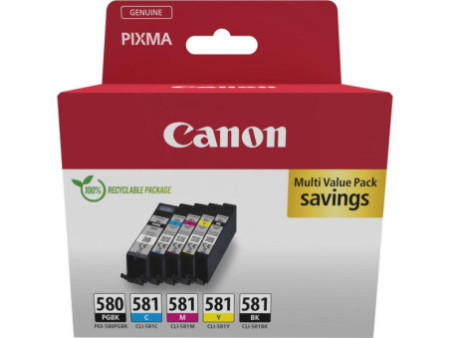 Multipack Canon PG-580 BK + CLI-581 BK/C/M/Y - 2078C008