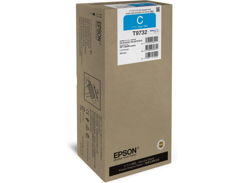 Bouteille d'encre Cyan EPSON N°T9732 C13T97320N