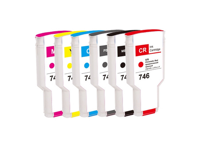 Multipack 6 cartouches compatible HP 746 MBK/LBK/C/M/Y/R