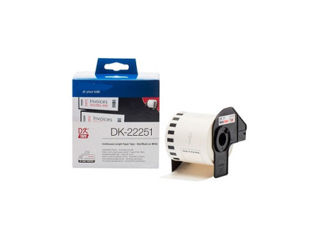 Compatible Label & Ribbon NCDK22251 Black-Red pour Brother