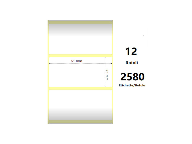 Compatible Label & Ribbon ZE880199-025D White pour Zebra