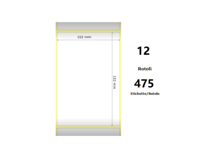 Compatible Label & Ribbon ZE800284-605 White pour Zebra