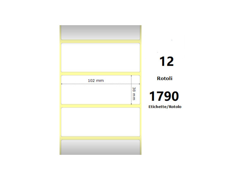 Compatible Label & Ribbon ZE800264-155 White pour Zebra