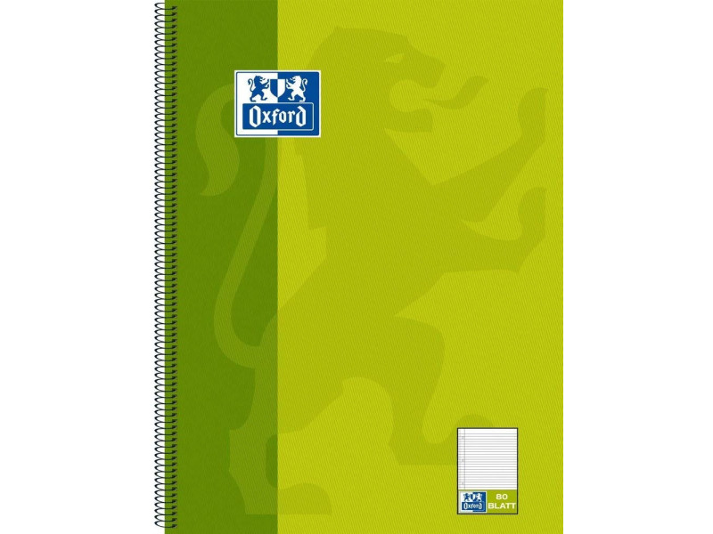Oxford Cahier trieur, A4+, ligné, 80 feuilles,marge à gauche