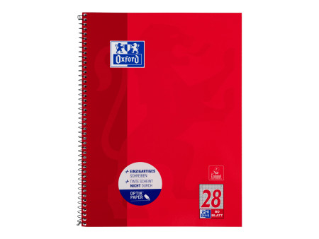 Oxford Cahier, format A4+, quadrillé, 160 pages,marge gauche
