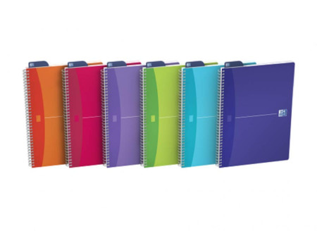 Oxford Cahier à spirale 'My Colours', A4, quadrillé