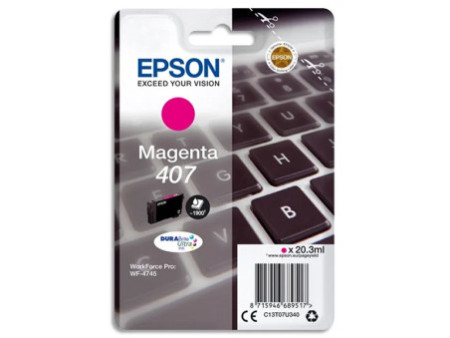 Cartouche Epson 407 MAGENT CLAVIER 20,3ml WF-4745 Series C13T07U340