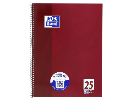 Oxford Cahier à spirale, A4+, ligné, 160 pages,