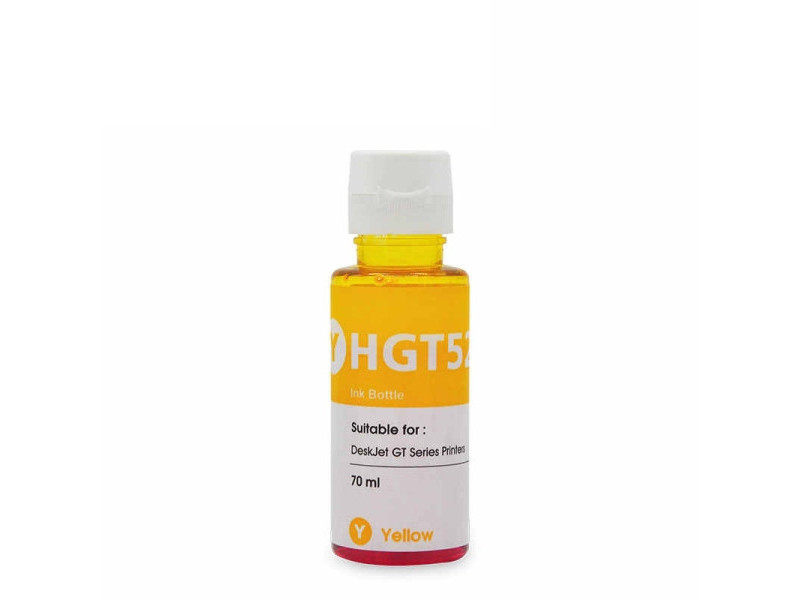 Bouteille d'encre COMPATIBLE HP GT52 M0H56AE - Jaune