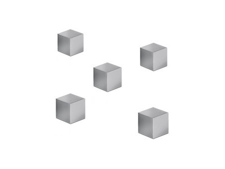 sigel Aimant néodyme cube 'Strong' C5, set de 5, argent