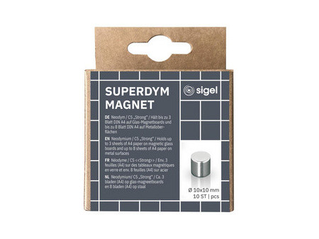 sigel Aimant néodyme cylindrique 'Strong' C5, set de 50