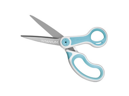 WESTCOTT Ciseaux Carbo Titanium, longueur: 204mm, bleu/blanc