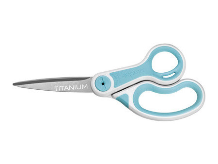 WESTCOTT Ciseaux Carbo Titanium, longueur: 204mm, bleu/blanc