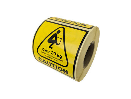 rillprint Étiquette d'avertissement 'CAUTION OVER 20 KG'