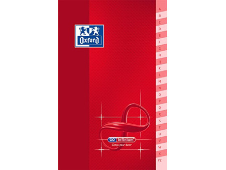 Oxford Carnet répertoire 'Infinium', 110 x 170 mm, quadrillé