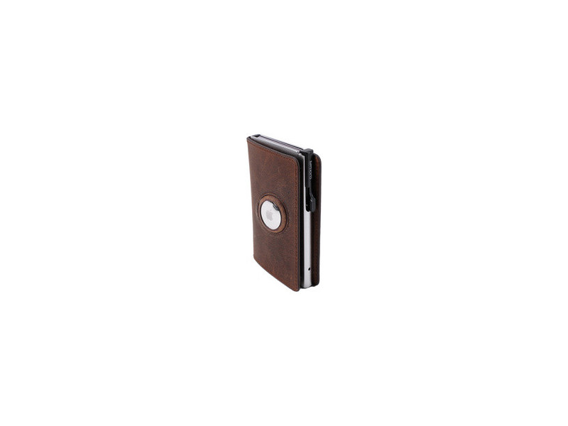 CLICKSAFE Portefeuille SLIM avec logement AirTag, marron